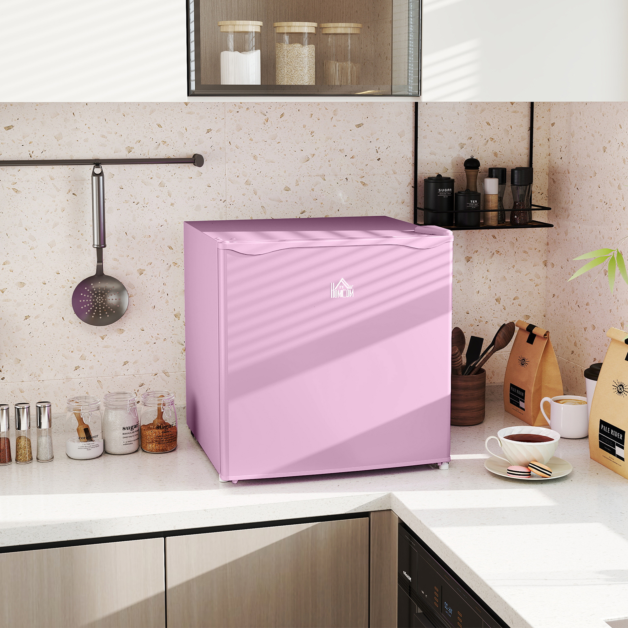 TEMU HOMCOM Mini Congélateur Vertical Compact, 1.1 Pièces Cubiques avec Porte Réversible, Étagère Amovible, Température Réglable pour Maison, Bureau,