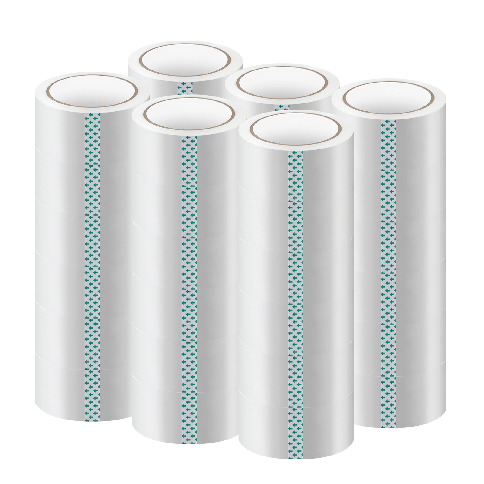 TEMU COSTWAY 36 Rouleaux de Ruban Adhésif Transparent, Ruban Adhésif de Livraison en Vrac avec 1.89 Pouces de Largeur, 65.6 Yard Par Rouleau, 2362