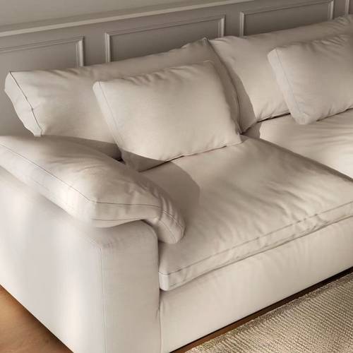220cm 110cm 86 6inch 43 31 inch cloud sofa 2 seater modern upholstered couch with deep cushions high sponge comfortable lounge sofa for living room apartment small spaces the product two back cushions two seat cushions and two armrest cushions the decorative throw pillows in the pictures are not included easy to with removable cover
