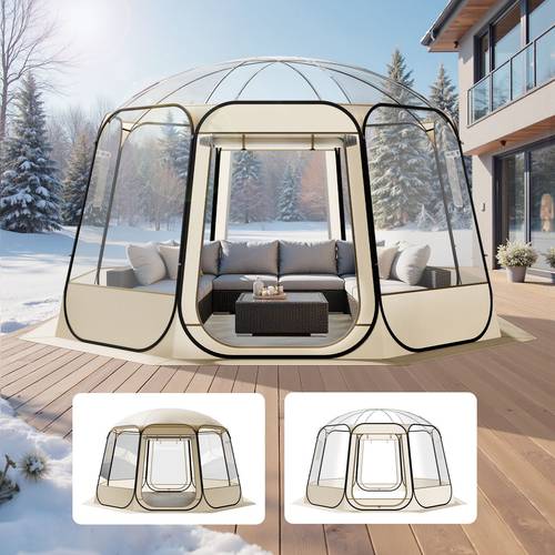 up bubble tent 12 x 11 1 ft uv resistant clear camping tent shelter outdoor garden dome tents with windows 540 panoramic view for 10 12 patio backyard