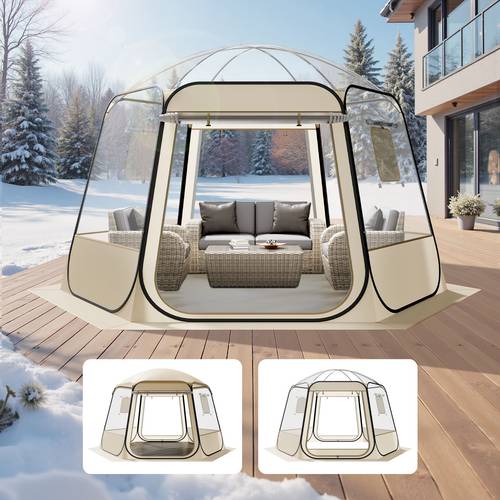 up bubble tent 11 x ft uv resistant clear camping tent shelter outdoor garden dome tents with windows 540 panoramic view for 8 10 patio backyard