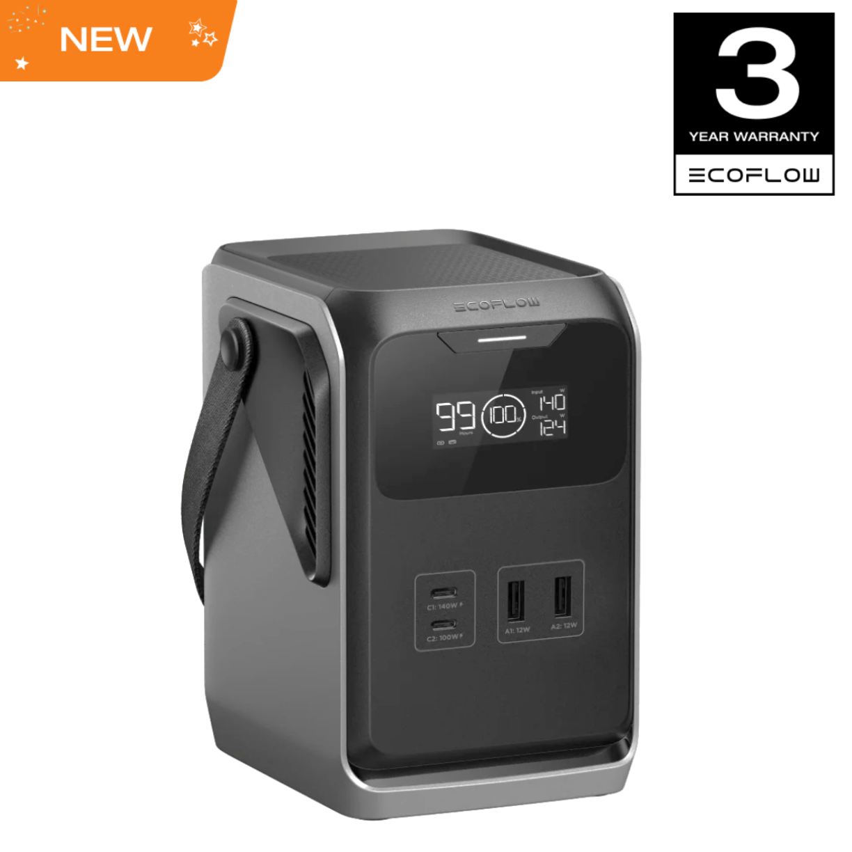 TEMU ECOFLOW TRAIL 200 DC Batterie Externe Portable, Batterie LiFePO4 192Wh, Générateur Solaire, Sortie DC 220W, Batterie Externe Compacte pour