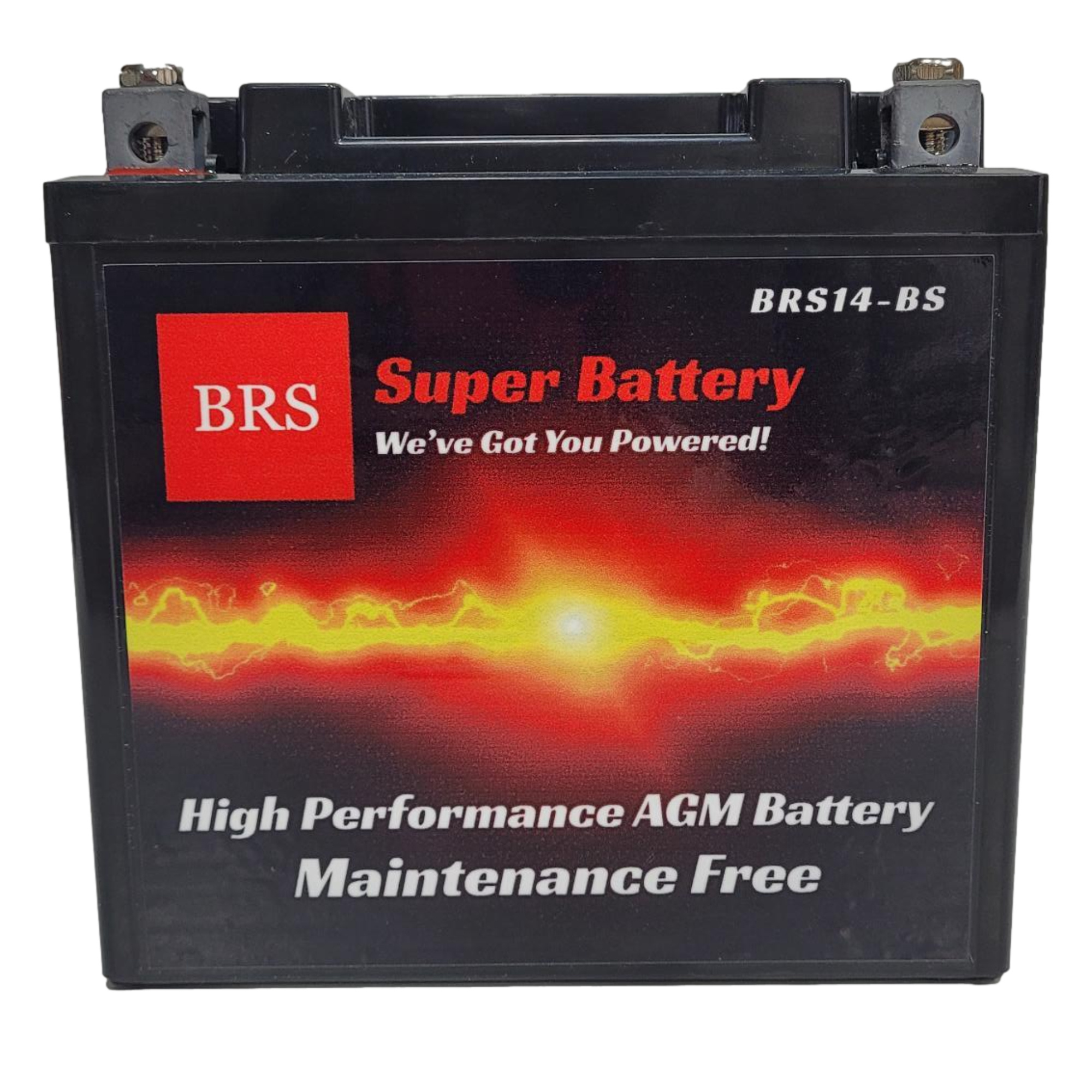 TEMU Brs14-bs 12v 14ah 200cca Battery – Agm Powersports Battery For Atv, Motorcycle, Snowmobile, Utv – Maintenance-free, Ready To Install