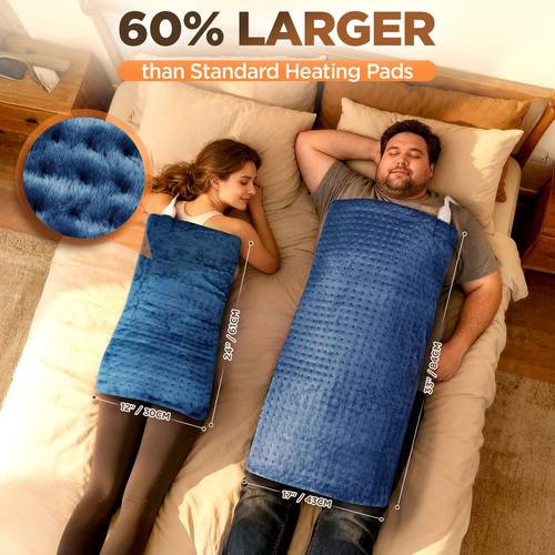 3xl heating pad for back fast heating to 150 f 2x flannel 33x17 in full coverage 24x12 12x15 in heat pad for neck shoulders abdomen womens monthly auto shut off machine washable winter christmas gifts for dad mom