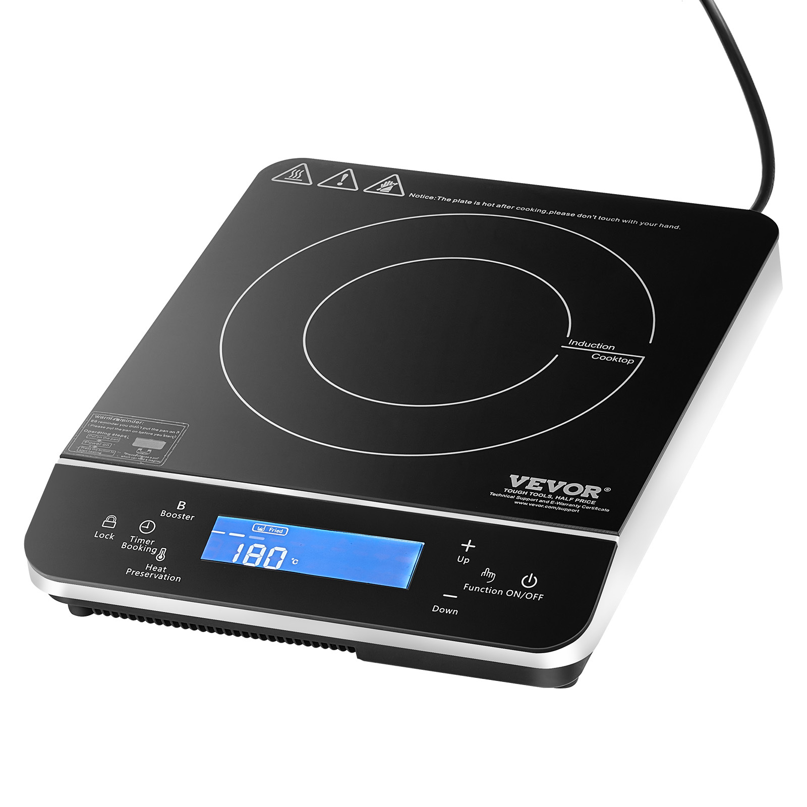 portable induction cooktop 1500w 1800w countertop burner 9 temp levels hot plate