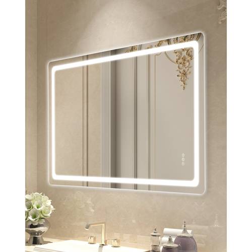 led bathroom 3 colors anti fog wall mounted vanity 32 x 48 36 x 60