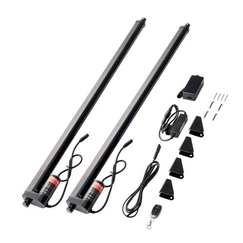 2pcs linear actuator kit 30 inch high speed 0 35 s linear motion actuator 12v 220lbs 1000n linear actuator for tv table sofa lifting ip54 protection wireless remote control included