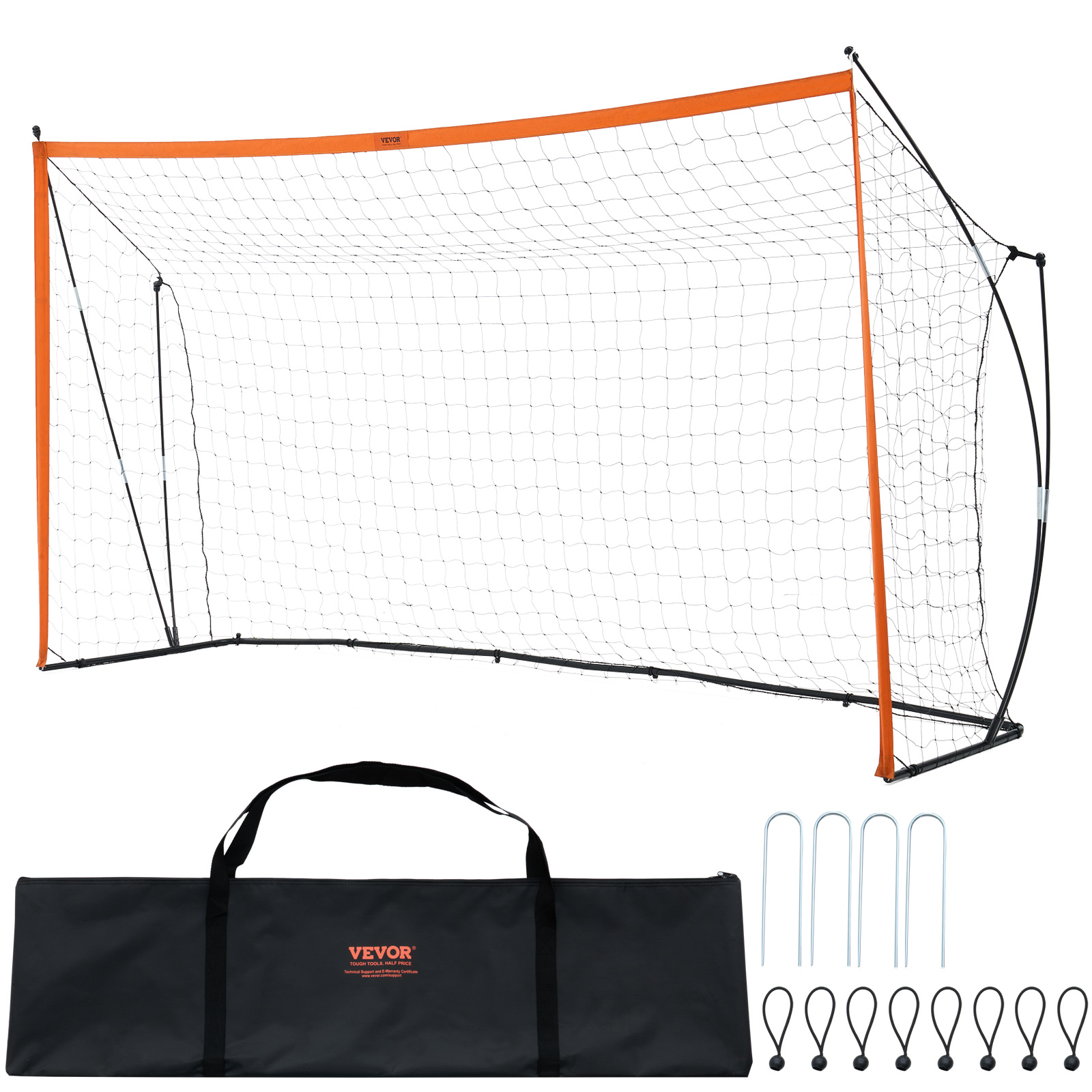 TEMU VEVOR But de foot portable 12x6 pieds avec filet et sac de transport pour enfants, entraînement en arrière-cour