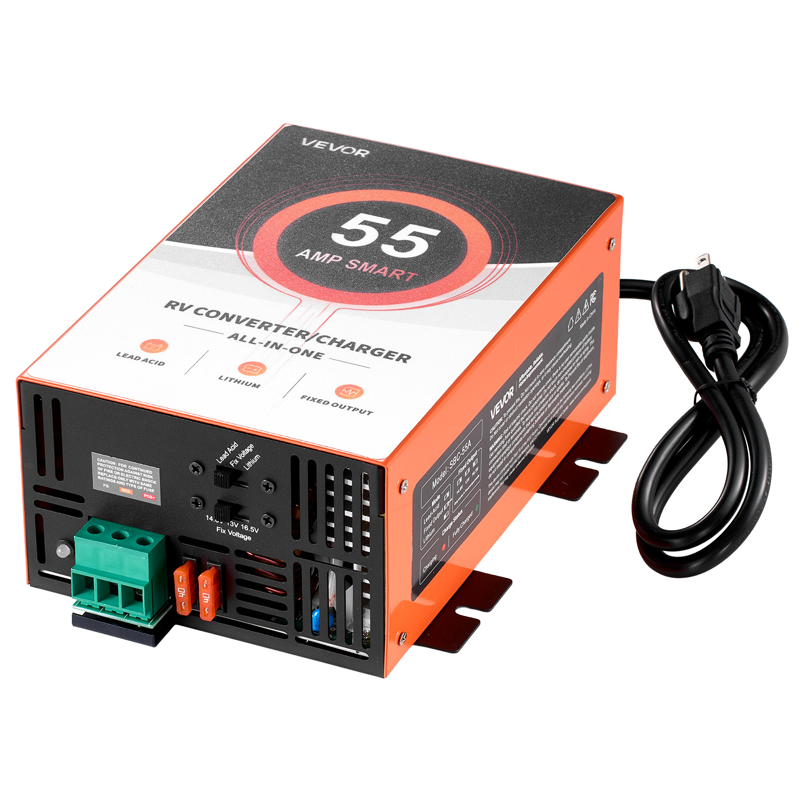 TEMU Convertisseur de Puissance VEVOR pour Camping-Car, 35 A / 45 A / 55 A / 65 A / 80 A / / 125 A, Chargeur de Batterie 110V AC vers 12V , Charge