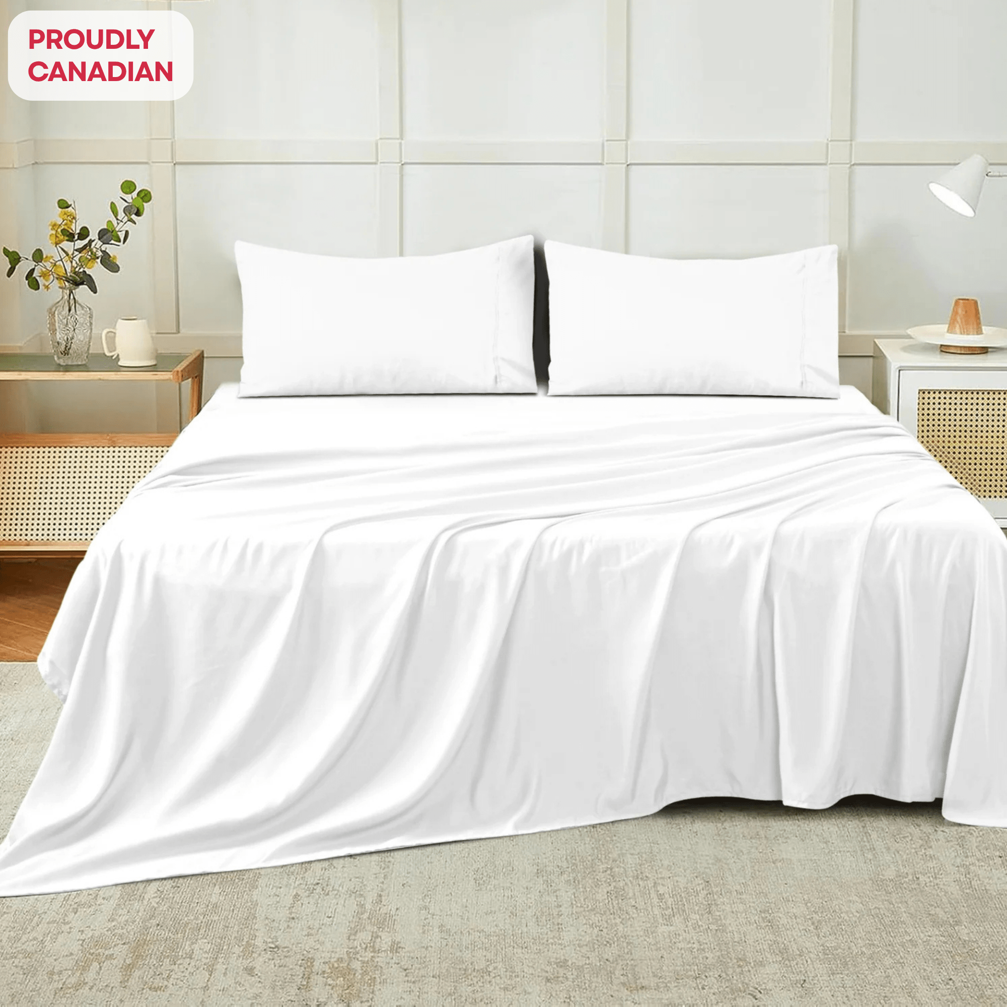 TEMU 1 drap-housse plat doux 100% microfibre délavée - le dessus de lit avec résistance aux plis, design minimaliste moderne pour chambre à coucher -