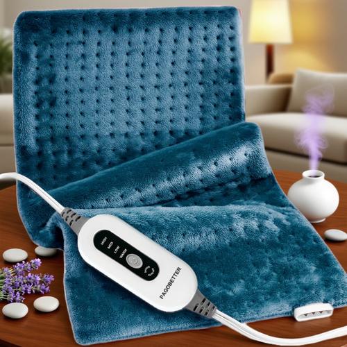 versatile electric heating pad 12x24 33x17 inch soft flannel cover with options auto shut off for safety machine washable suitable for dry or heat wonderful gift