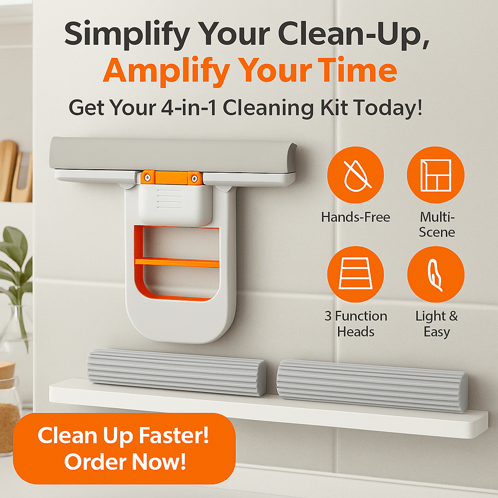 TEMU 4-piece Set: 1 Mop + 3 Sponge Non-washable Desktop Cleaners - Design, Foldable Handheld System That Space, Suitable For Compact Desktop Cleaners