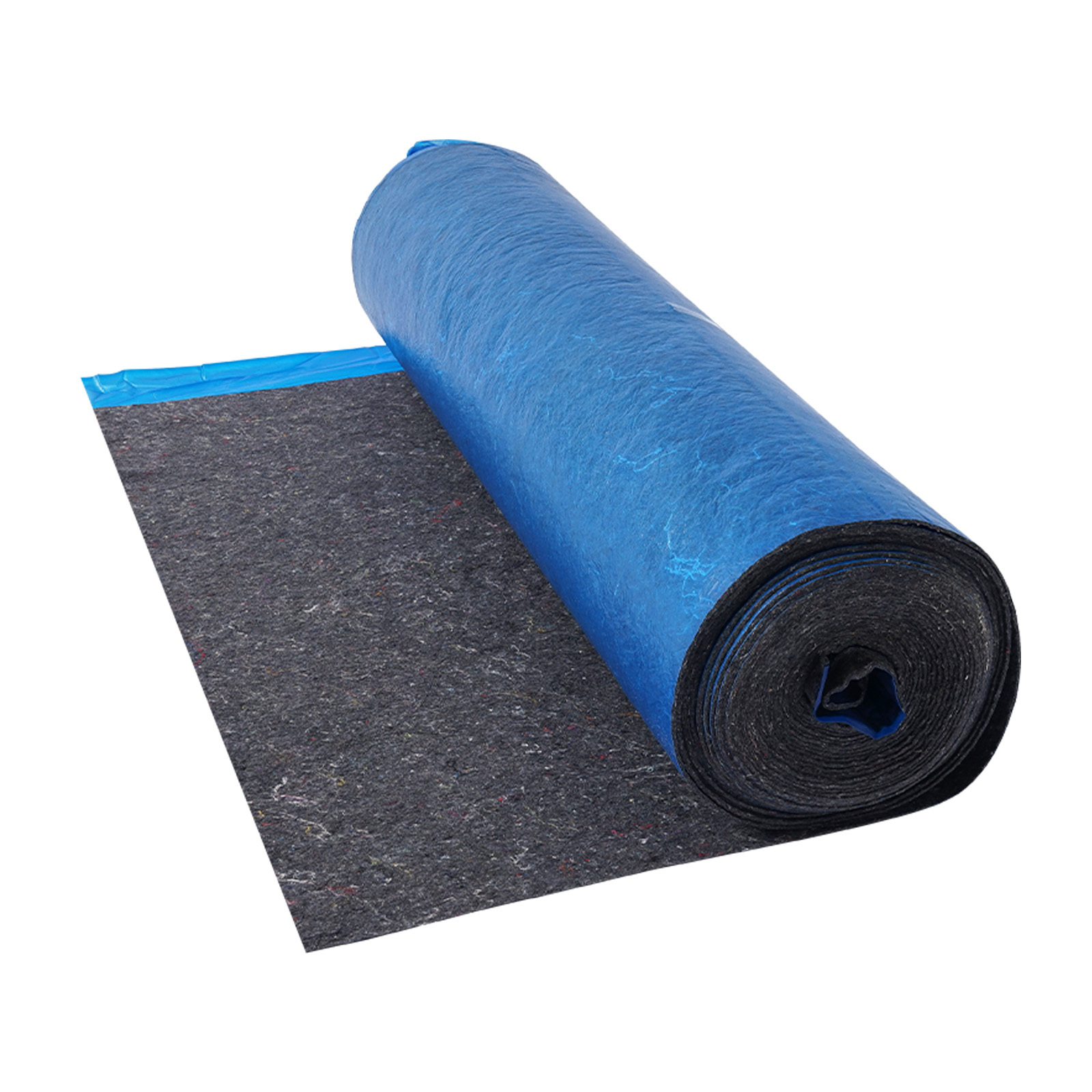 TEMU VEVOR Sous-couche de sol 100 pieds carrés/Rouleau, 3 mm d'épaisseur, Rembourrage pour stratifié avec barrière vapeur intégrée, Fibre renforcée +