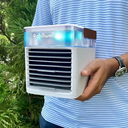portable personal air cooler quiet mini cooling fan with led light and design for home