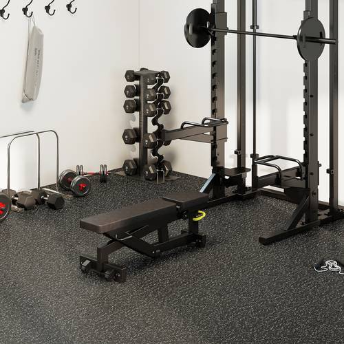 0 79 thick gym flooring 12 pcs exercise equipment workout mats with interlocking protective puzzle rubber tiles with borders for home gym 48 sq ft coverage