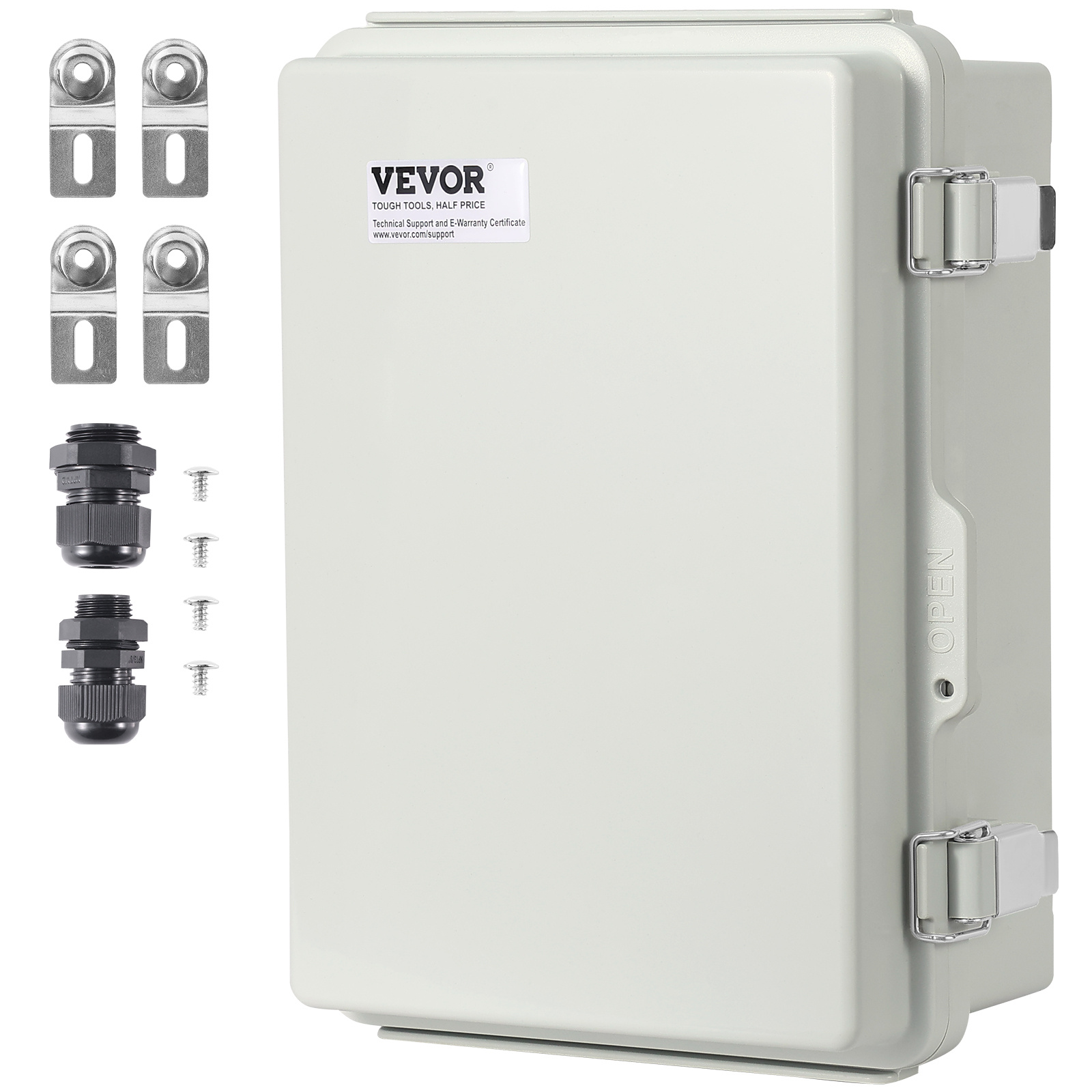   outdoor electrical junction box 16   12 99 x 7 09 in 20 87 x 16 92 x 7 87 in abs plastic electrical enclosure box with hinged cover stainless steel   ip67 dustproof waterproof for outdoor electrical projects
