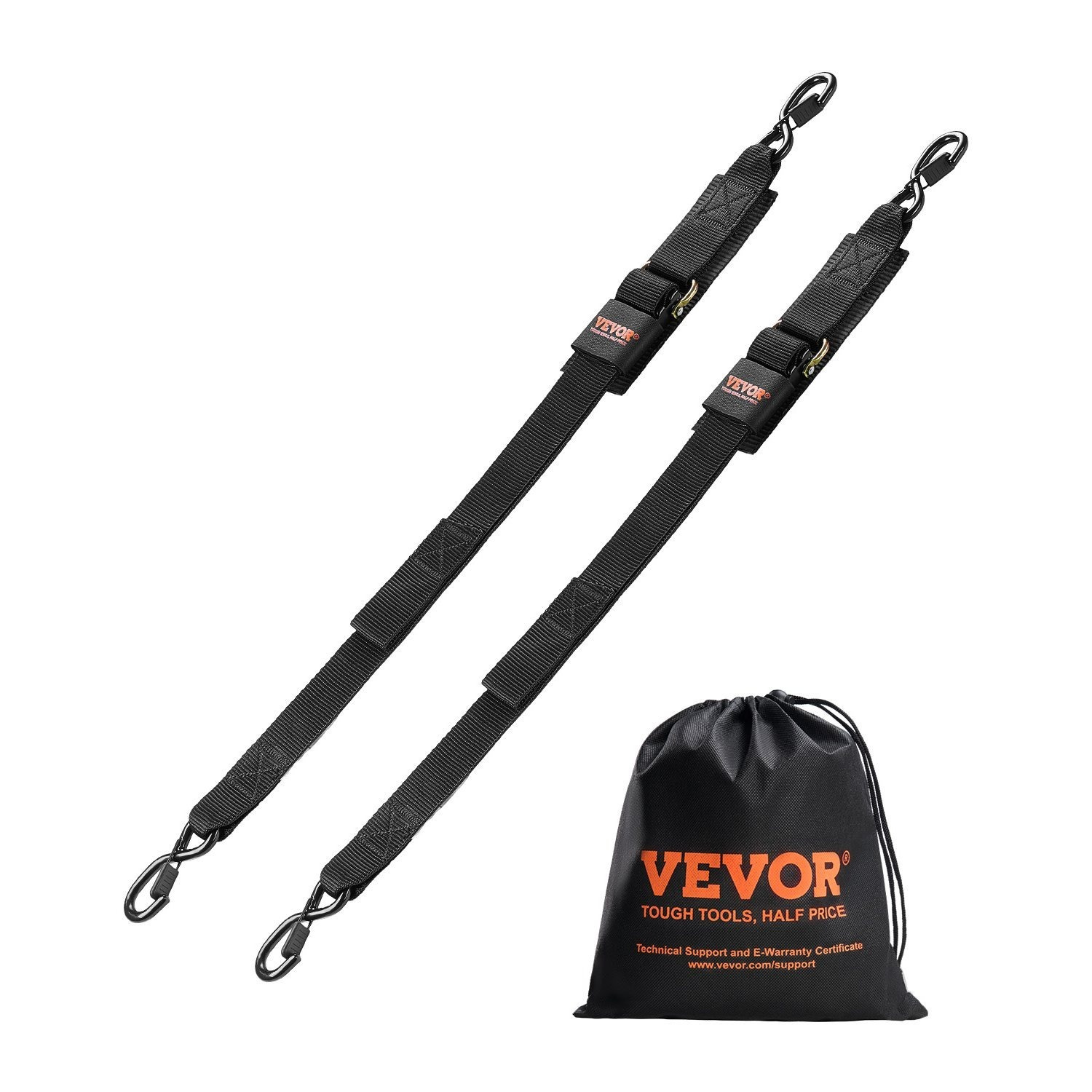 TEMU VEVOR Sangles de raccordement rétractables Sangles de fixation 2 x 2 pieds / pieds pour bateau (2 paquets)
