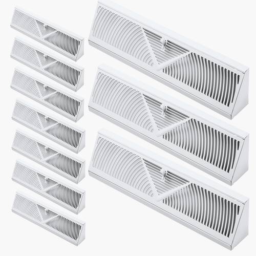 floor registers 15 18 inch 10 pack floor vents for hvac baseboard vents white