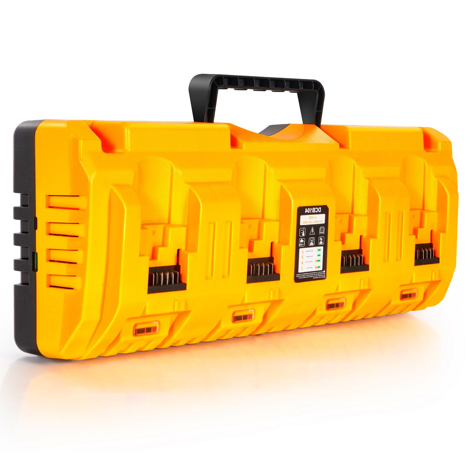 TEMU Fast 20v Max Charger For Batteries, 4-port Replacement Station Dcb104 With Usb-c & Usb-a, Compatible With 12v And 20v Power Tool Batteries
