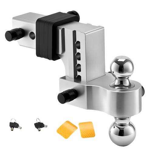 adjustable trailer hitch 2 5 receiver 4 10inch drop tri ball hitch 22000 lbs