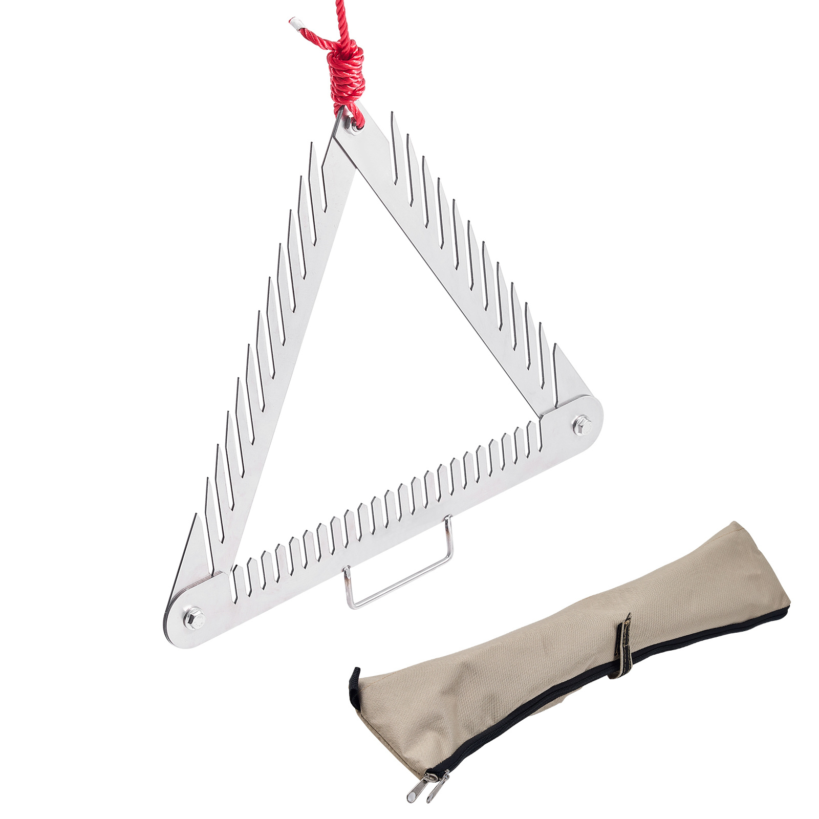 TEMU Vevor 24in Aquatic Rake 3-sided Foldable Lake Rake Handle 30ft Rope