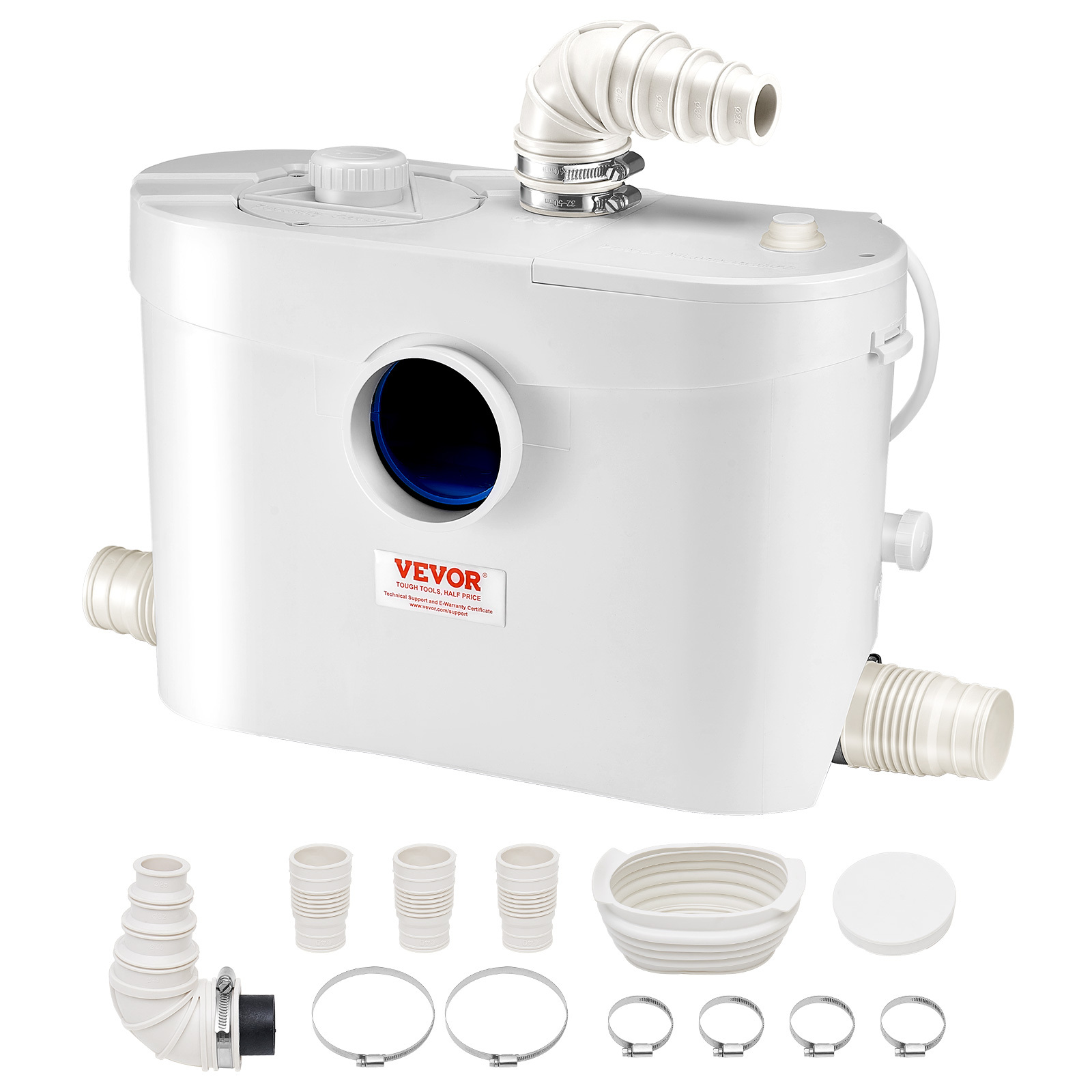 TEMU Pompe de macération VEVOR 500W/ 900W/ 1200W 29 GPM/ 48 GPM Débit 26 ft/ 33 ft/ Tête de levage pour toilette cave évier