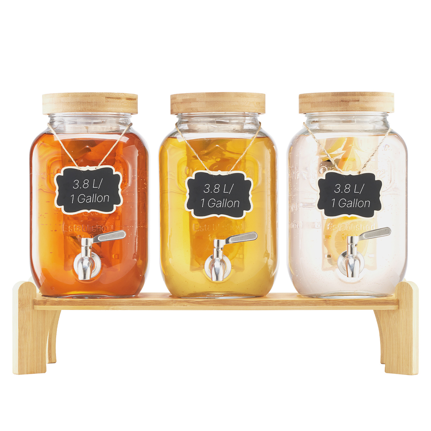 TEMU VEVOR Distributeur de boissons 1 gal Distributeur de boissons pour les fêtes Verre avec support 3 pièces