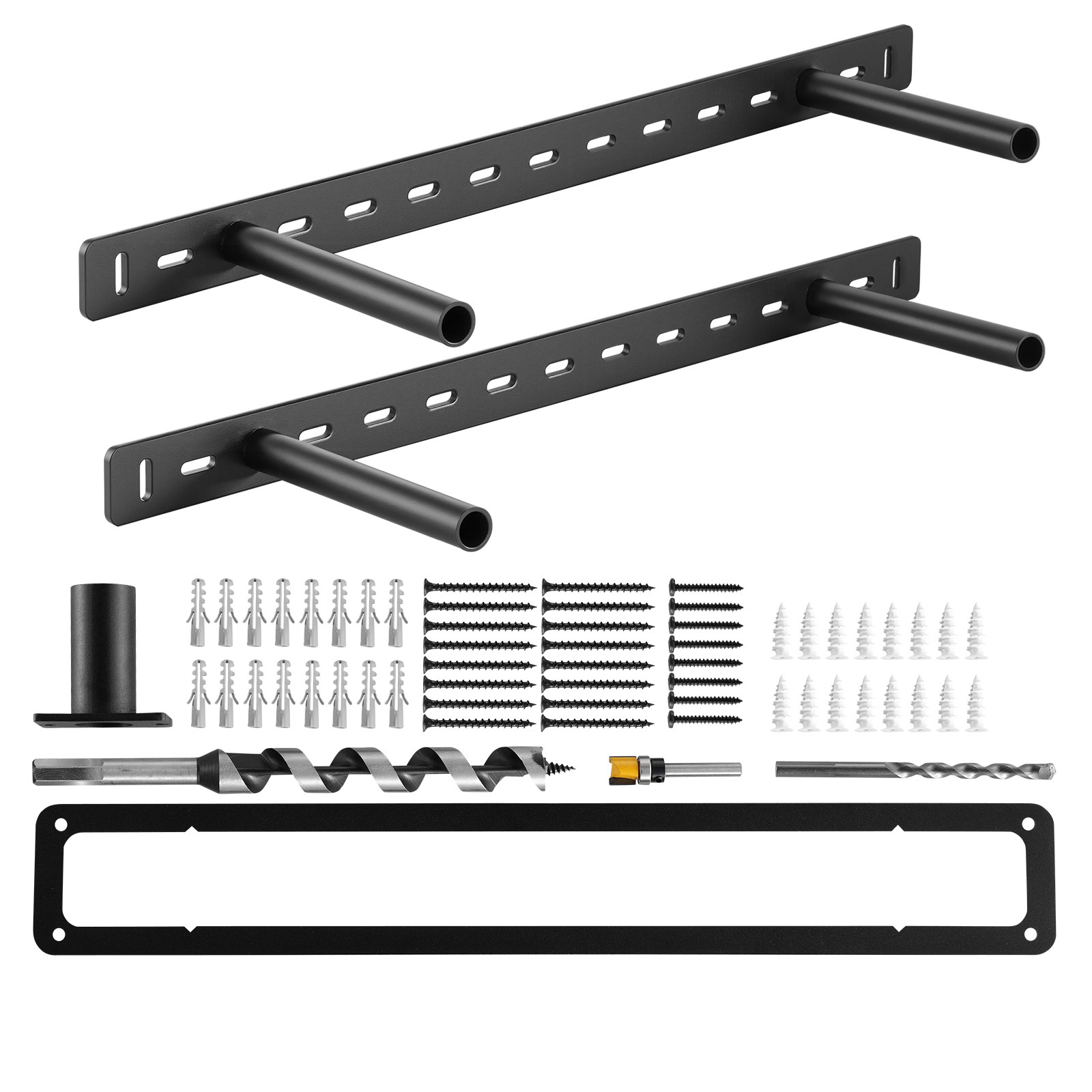 TEMU VEVOR 2pièces Support d'étagère 16/22 pouces / 406,4/558,4 mm Support d'étagère flottant robuste
