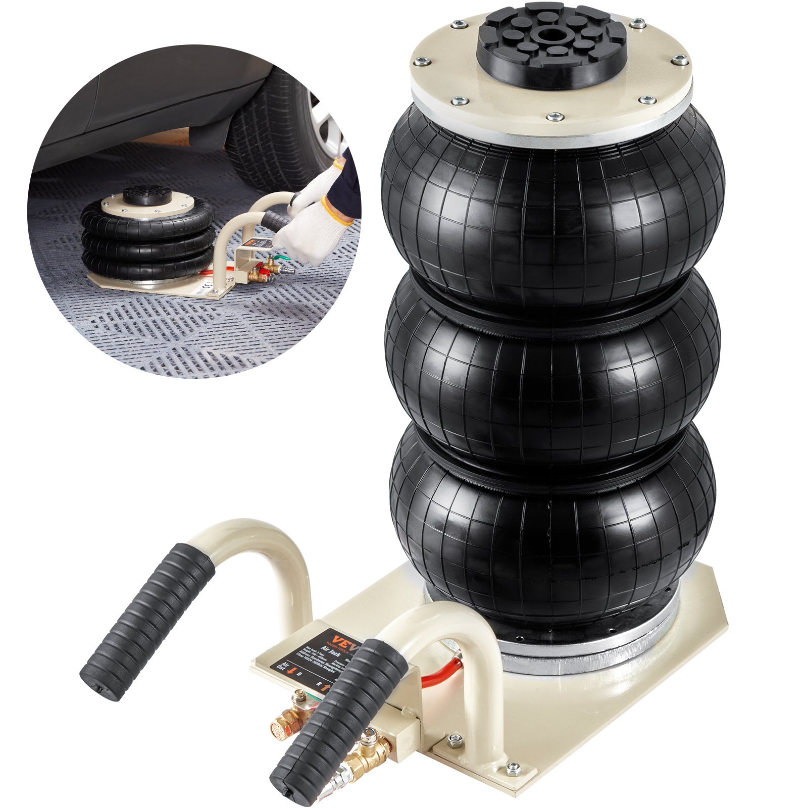 TEMU VEVOR Air Jack 3 Ton/6600 lbs Pneumatique Jack pour Car SUV Lifting