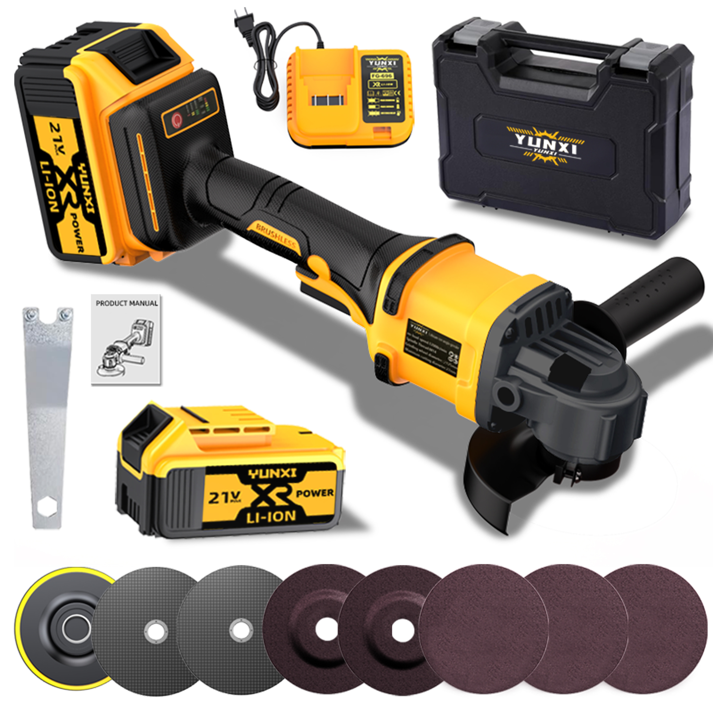 TEMU Cordless Angle Grinder: Brushless Motor Performance