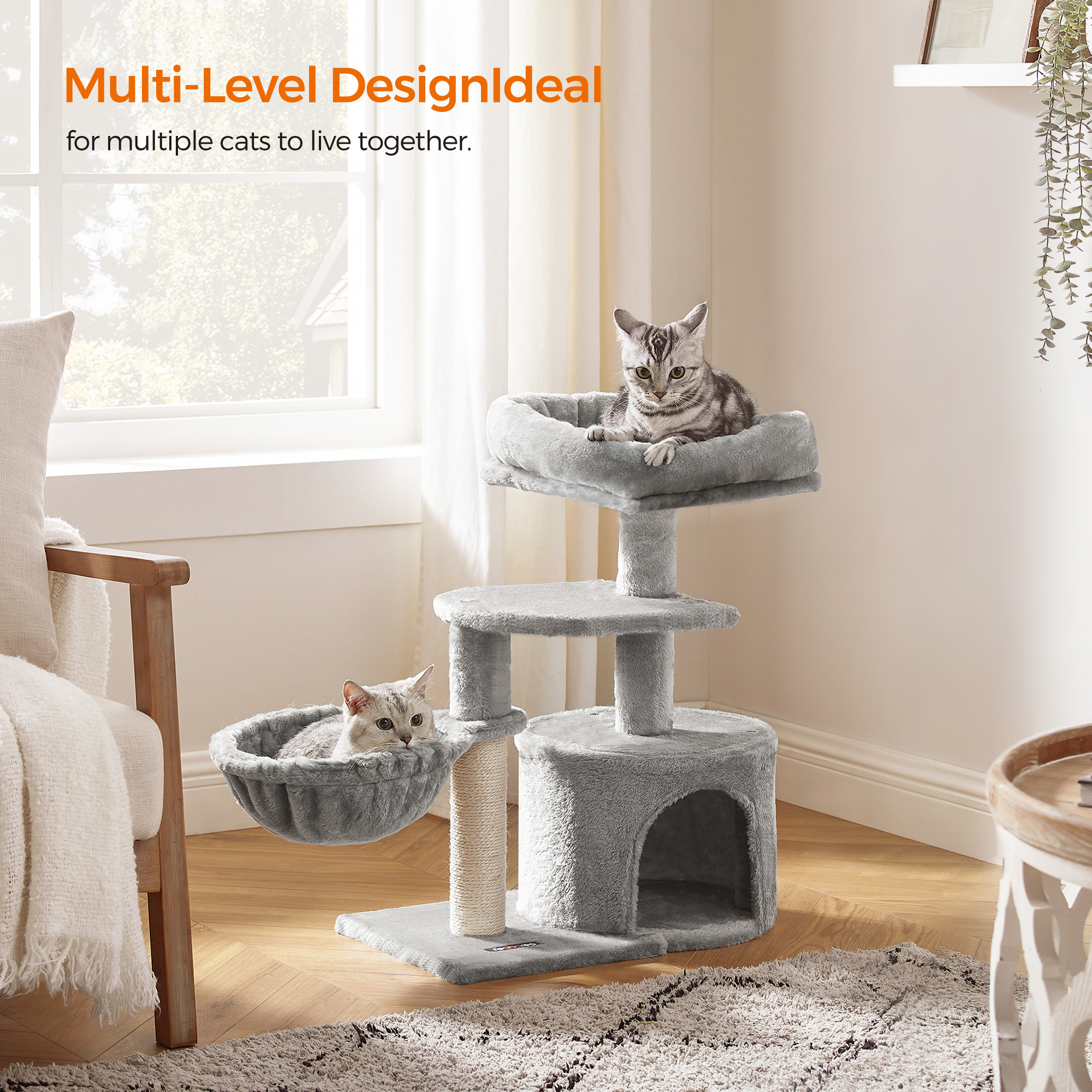 TEMU Arbre à chat, petite tour à chat, condo pour chat, centre d'activités pour chaton avec poteau à gratter