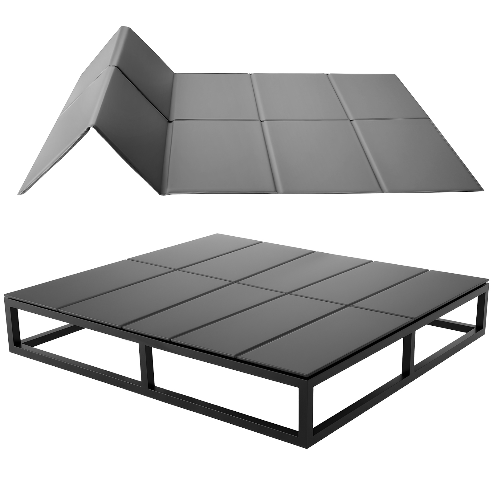     board cal king size 72 4 x 83 8 in foldable bed board under mattress with hook and loop straps pp core with 600d oxford fabric anti sag for metal frames bunk beds and sleeper sofas