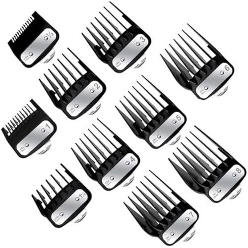 premium professional hair cutting guides combs with metal clip compatible for most clippers 10pcs