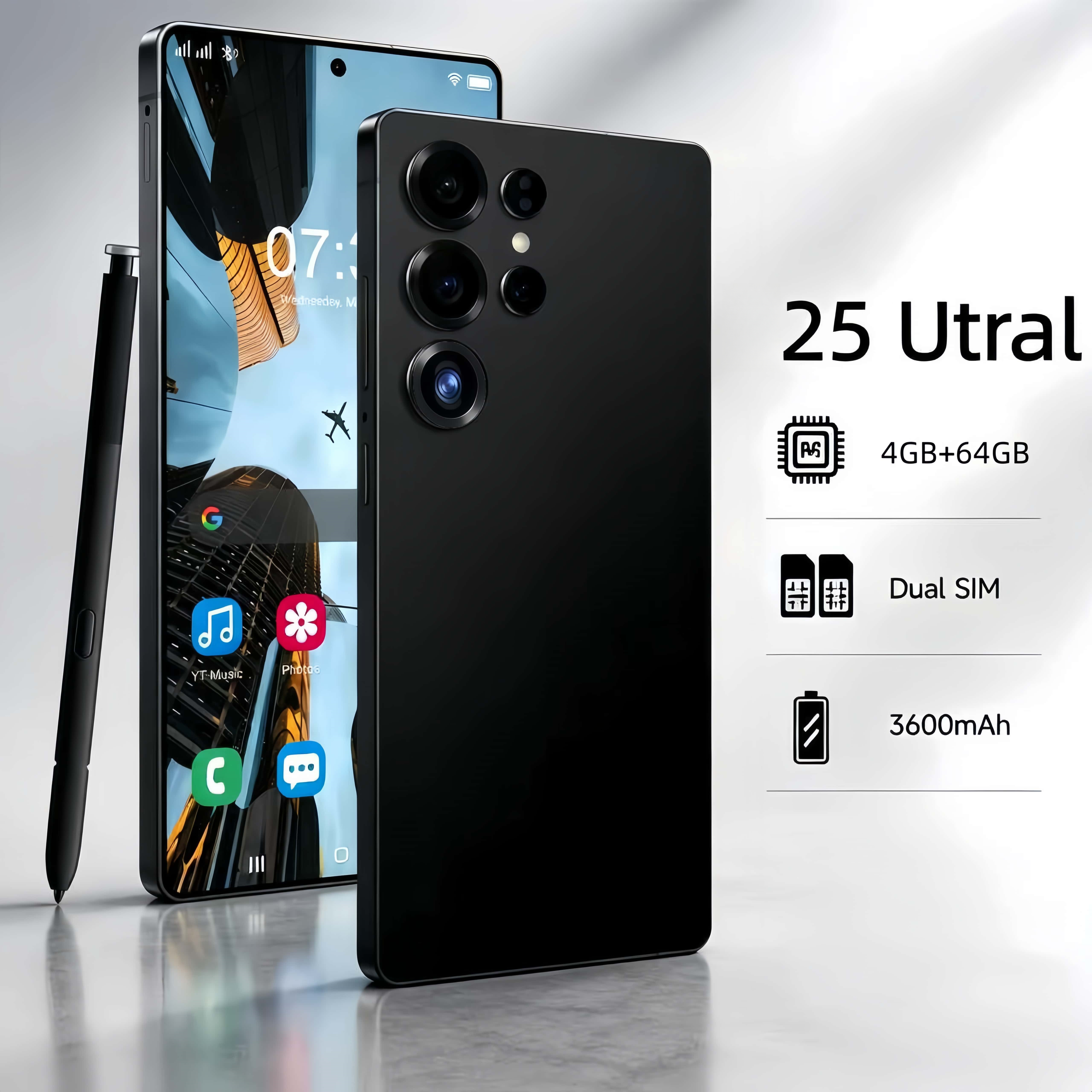 TEMU Nouveau Smartphone 25 Ultra Débloqué, Équipé d'un Écran Immersif de 6,8 pouces Surdimensionné pour une Expérience Incroyable