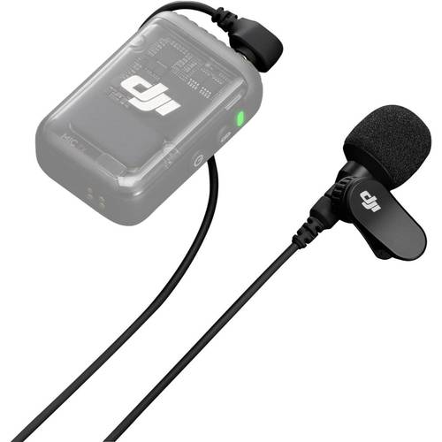 DJI Lavalier Mic .5mm Clip-On Microphone with Omnidirectional Pickup and Rotating Cable Design for DJI Mic 2 and DJI Mic, Black