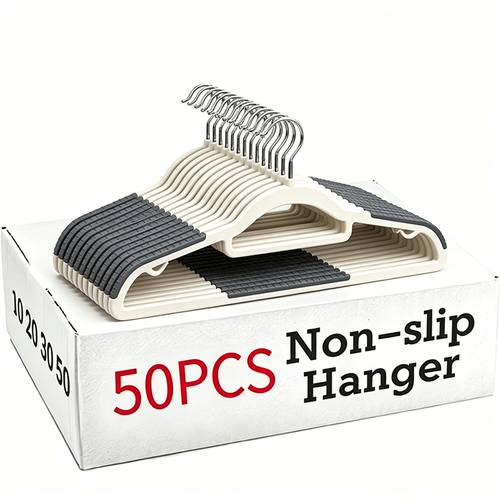 item picture thickened widened non slip clothes hangers anti deformation shoulder guard design large capacity hanger set for home dorm storage