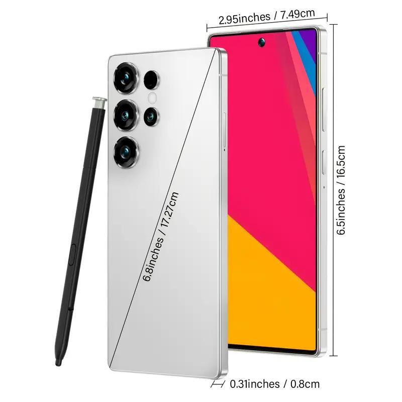 unlocked smartphone compatible with all carriers 6 8 inch hd cameras with stylus pen supports fast charging runs   gift Product details 1