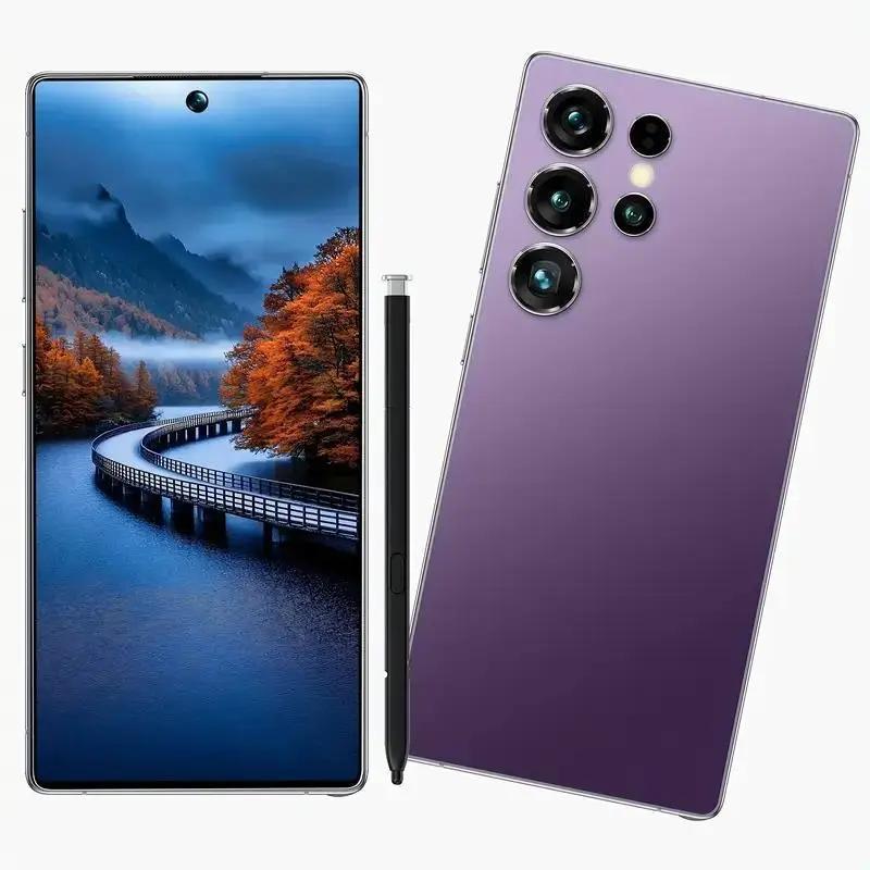 the 2026 smartphone has a 6 8 inch screen features facial recognition technology   with an included stylus and   headphones data cable phone case and screen protector   very suitable as a gift for friends relatives and elders and   ideal for use as   Product details 7