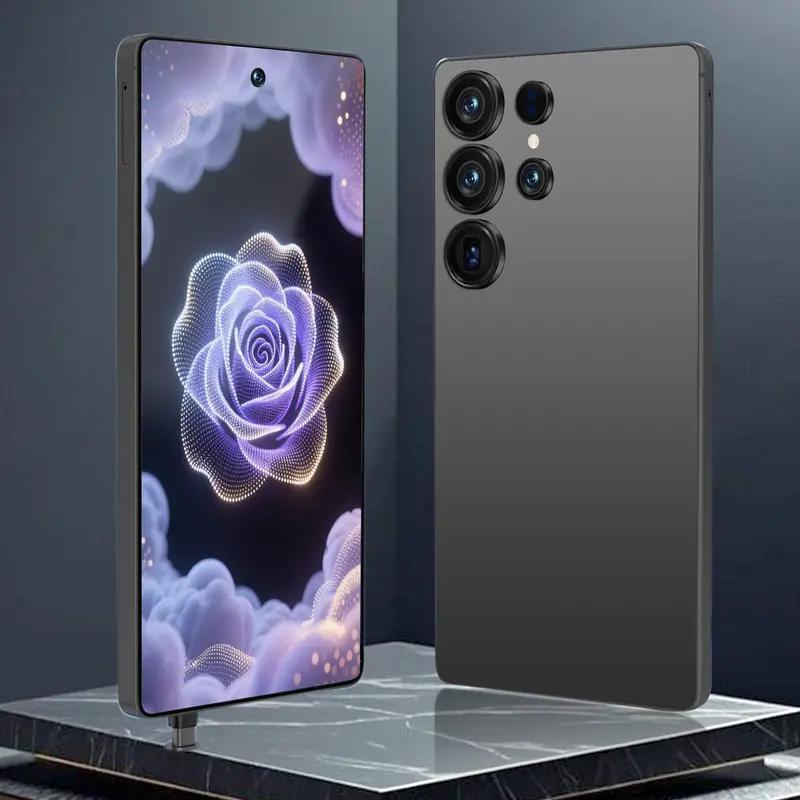 the 2026 ultra smartphone has a screen size of 6 8 inches features facial recognition technology   with 4gb 64gb of storage space and is   with a touch pen and headphones   an ideal gift for holidays or birthdays Product details 11