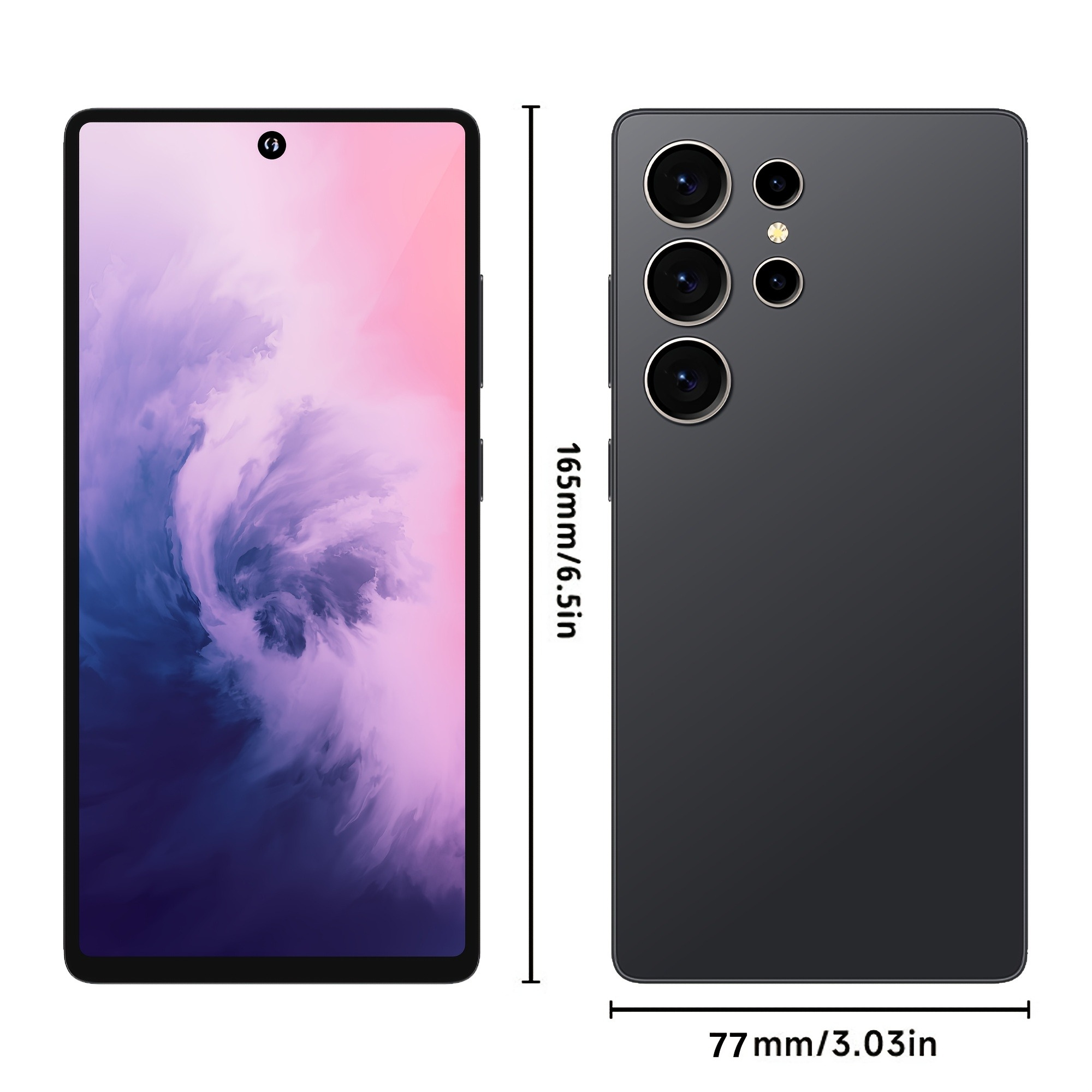 2026 latest high end smartphone 6 8 inch large screen high definition display long lasting battery high definition video recording type c charging with an included stylus pen and is with headphones phone case data cable screen protector an ideal gift for Product details 1