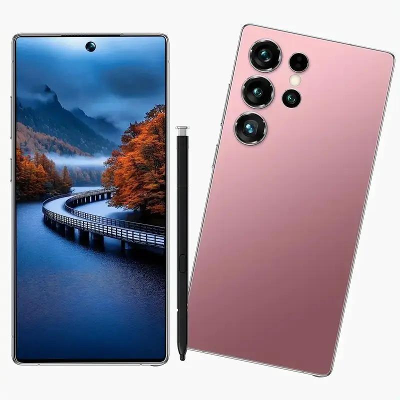 the 2026 smartphone has a 6 8 inch screen features facial recognition technology   with an included stylus and   headphones data cable phone case and screen protector   very suitable as a gift for friends relatives and elders and   ideal for use as   Product details 9