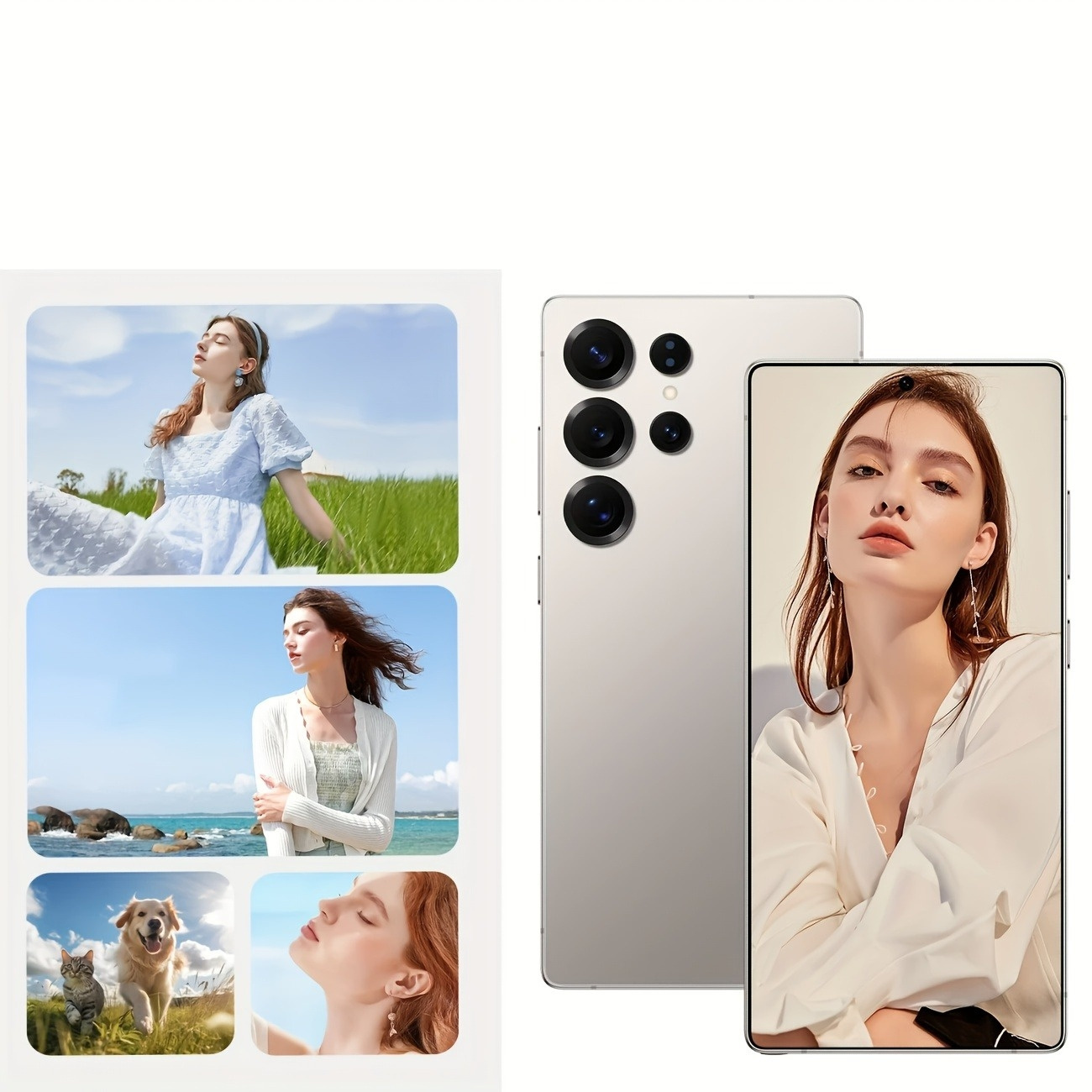2026 latest high end smartphone 6 8 inch large screen high definition display long lasting battery high definition video recording type c charging with an included stylus pen and is with headphones phone case data cable screen protector an ideal gift for Product details 3