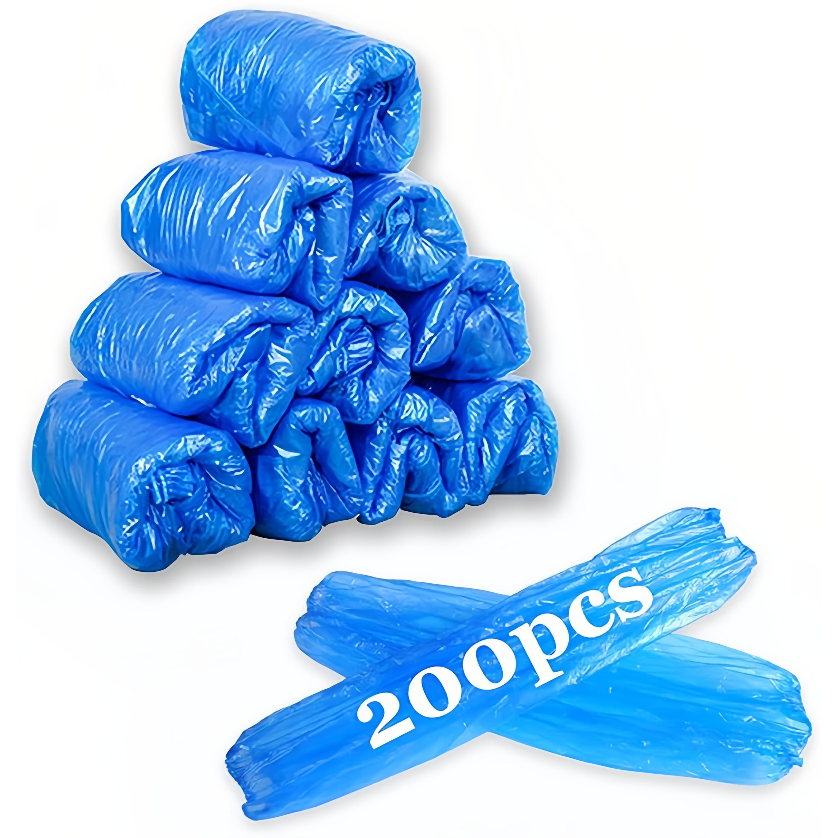 TEMU MTC 200pièces Manchons de bras jetables en plastique, manchons supérieurs étanches avec extrémités élastiques, 16 pouces, bleu, taille unique
