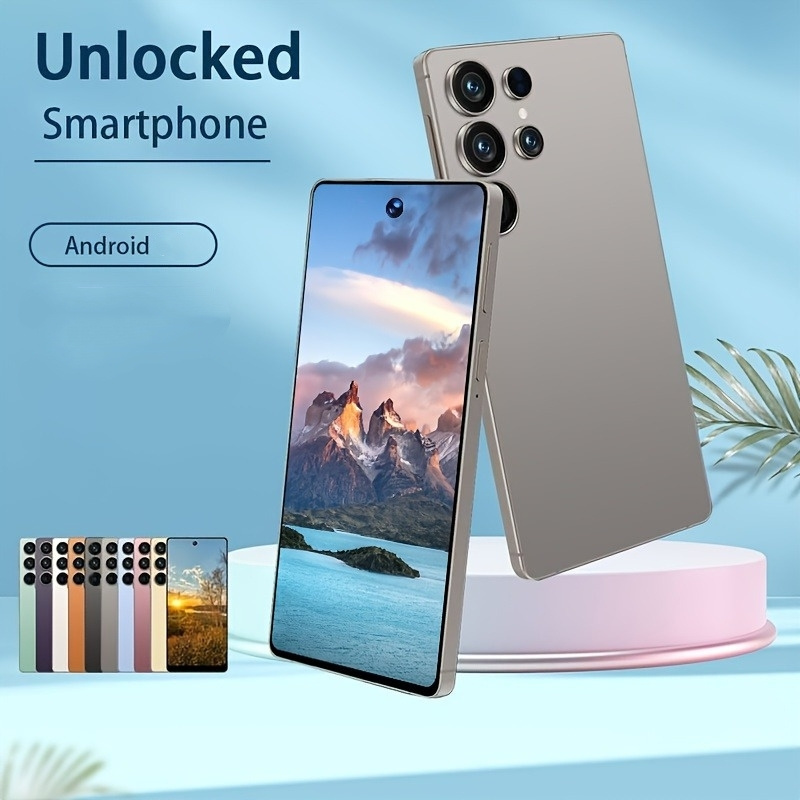 6 8 inch hd screen smartphone with built     system   dual standby   with headphones phone case and screen protector face recognition fingerprint unlock suitable for christmas new year home   use modern and fashionable design Product details 11