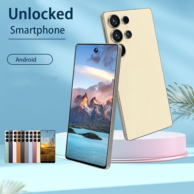 6 8 inch hd screen smartphone with built     system   dual standby   with headphones phone case and screen protector face recognition fingerprint unlock suitable for christmas new year home   use modern and fashionable design Product details 13