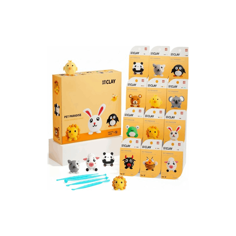 air dry clay kit for   cute animal theme modeling clay sets with tools instructions   craft kit for boys girls