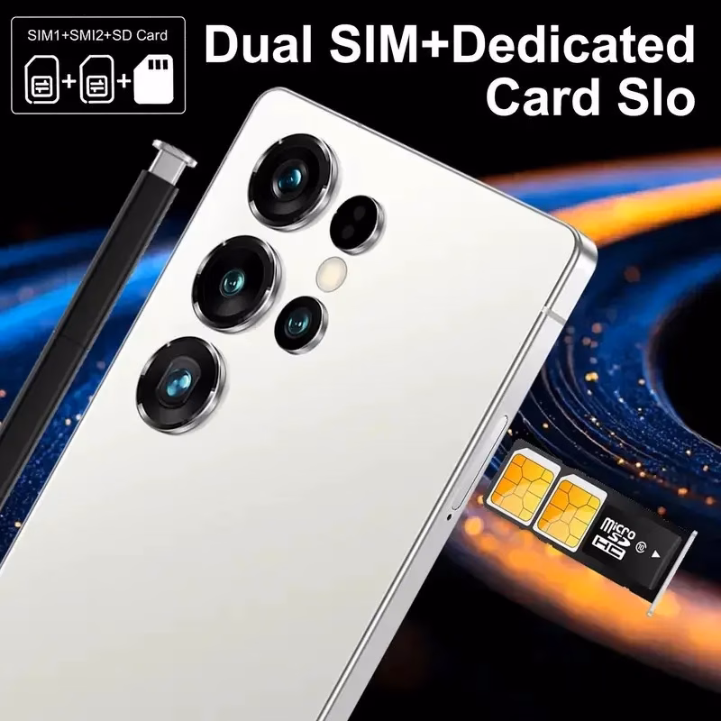 the 2026 smartphone has a 6 8 inch screen features facial recognition technology with an included stylus and headphones data cable phone case and screen protector very suitable as a gift for friends relatives and elders and ideal for use as Product details 5