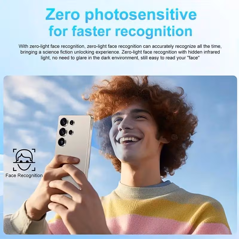 the 2026 smartphone has a 6 8 inch screen features facial recognition technology with an included stylus and headphones data cable phone case and screen protector very suitable as a gift for friends relatives and elders and ideal for use as Product details 7