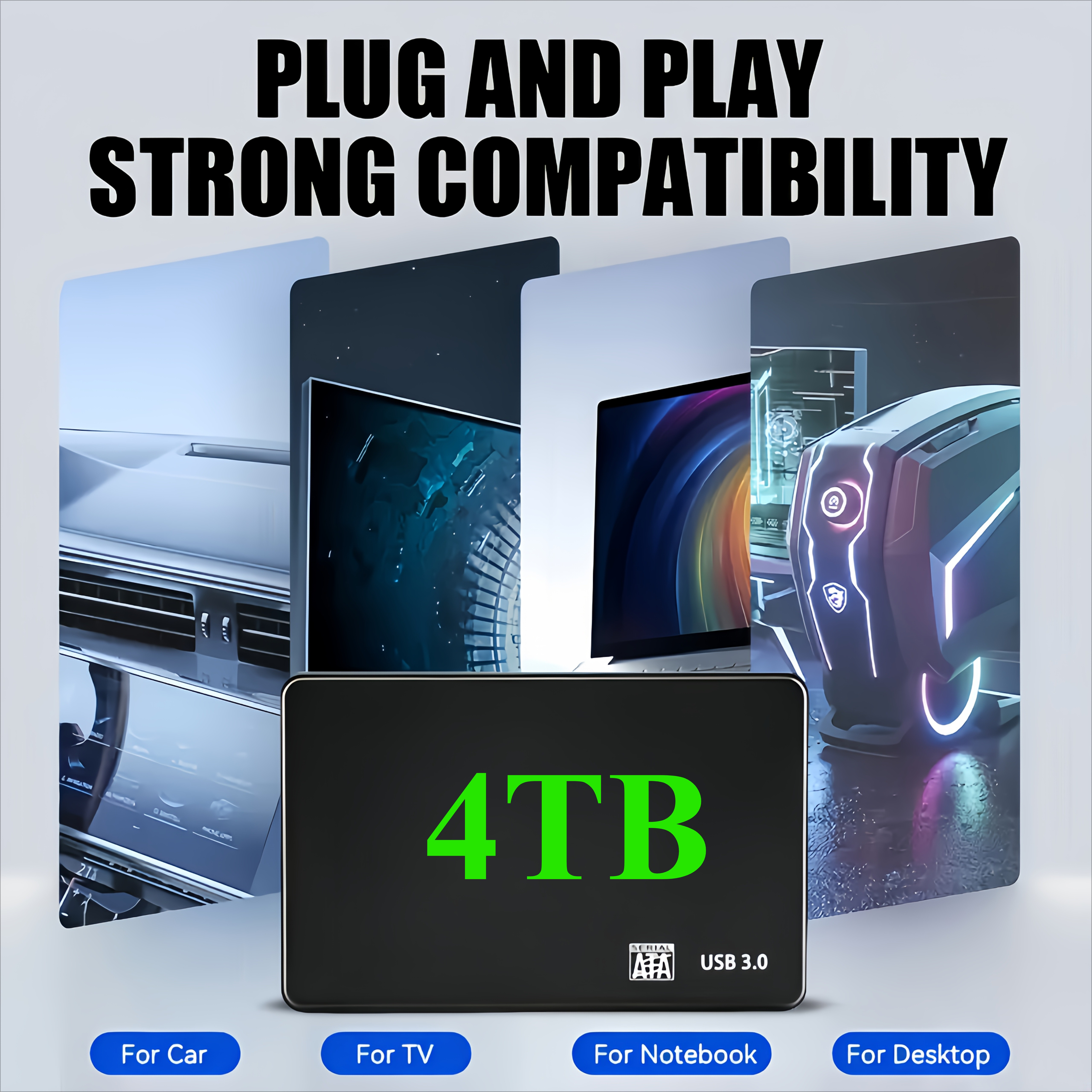 4tb portable external hard drive usb 3 0 compatible for pc laptop usb high speed hard drive suitable for students professionals capacity storage for movies photos videos files compatible for desktop computer devices
