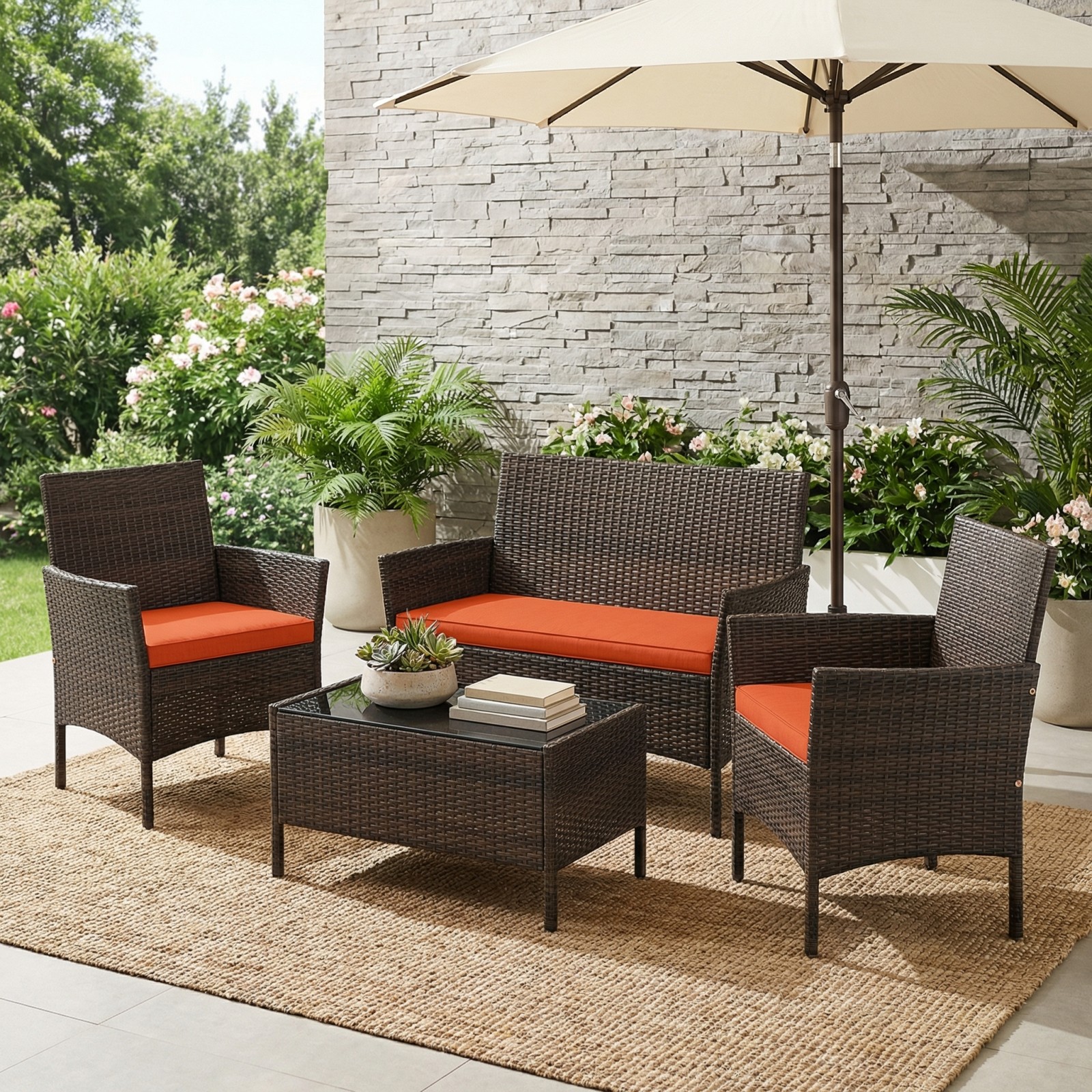 outdoor wicker furniture sold on Temu Canada